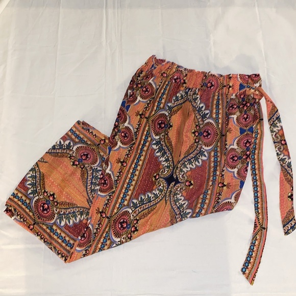 Francesca’s Collection “Blue Rain” Cropped Wide Leg Pant - Picture 9 of 16